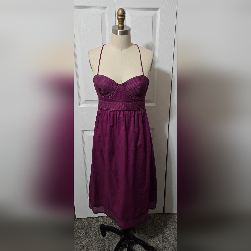 Purple Corset Sun Dress w/ Criss Cross Straps, Size Small, Like New Condition